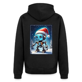 Robot Paysage d’Hiver 1.9 - Veste à capuche bio Premium Unisexe - noir - Dos - Nico (187cm)