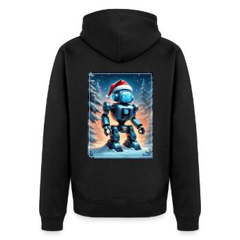 Robot Paysage D’hiver 1.15 - Veste à capuche bio Premium Unisexe - noir - Dos - Nico (187cm)