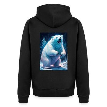 Winter Landscape Bears 1.9 - Unisex Premium Organic Zip Hoodie - black - Back - Nico (187cm)