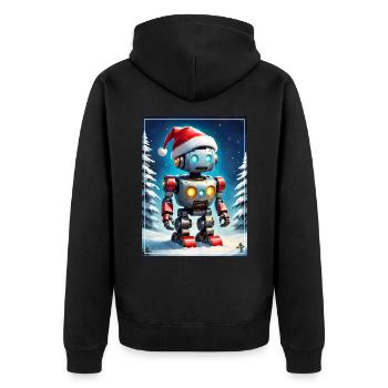 Robot Paysage d’Hiver 1.4 - Veste à capuche bio Premium Unisexe - noir - Dos - Nico (187cm)