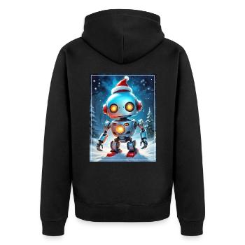 Robot Paysage d’Hiver 1.7 - Veste à capuche bio Premium Unisexe - noir - Dos - Nico (187cm)