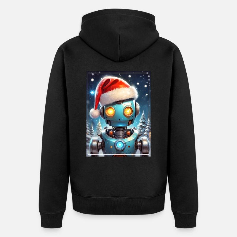Robot Paysage d’Hiver 1.14 - Veste à capuche bio Premium Unisexe - noir