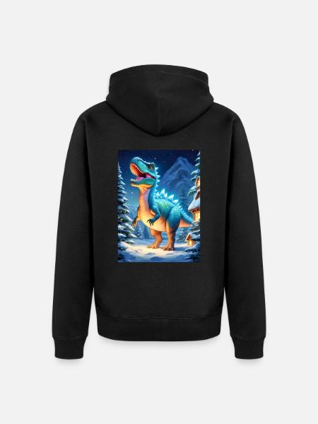 Winter Landscape Dino 3.6 - Unisex Premium Organic Zip Hoodie - black