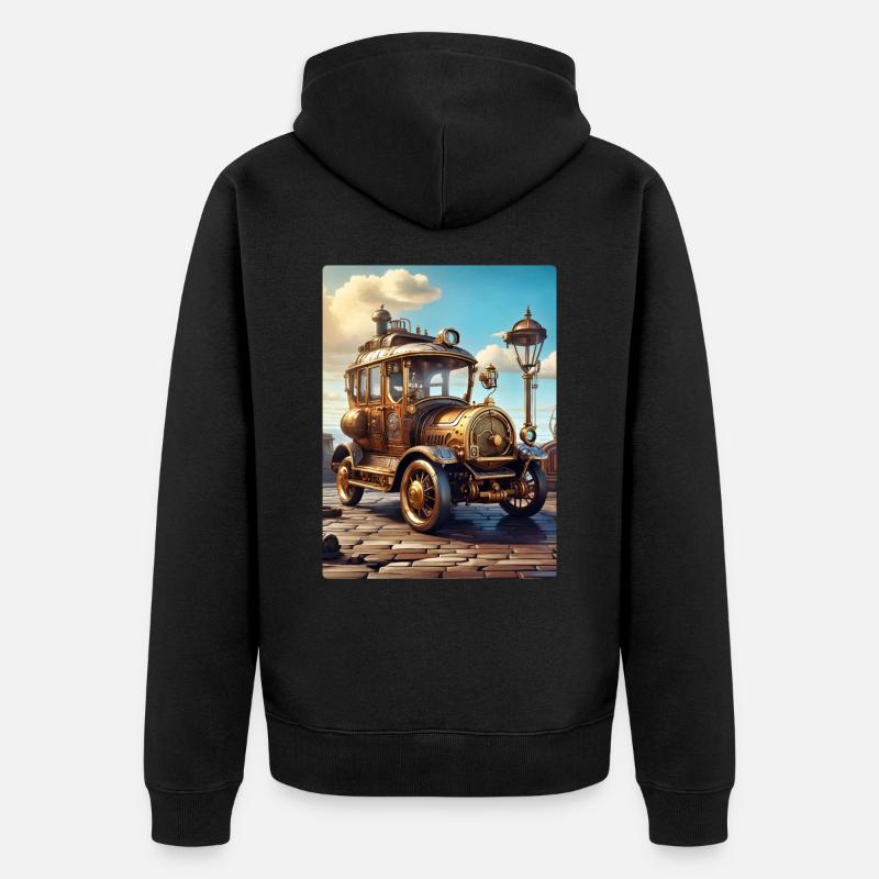 Automobile Steampunk 1.9 - Veste à capuche bio Premium Unisexe - noir