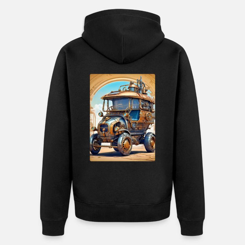 Automobile Steampunk 1.3 - Veste à capuche bio Premium Unisexe - noir