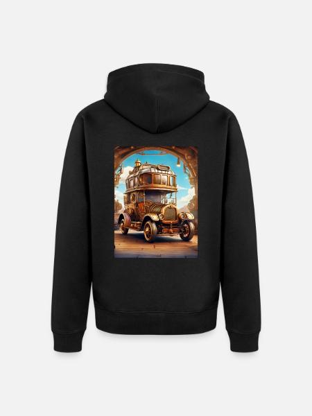 Steampunk Automobile 1.5 - Unisex Premium Bio Zip Hoodie - Schwarz