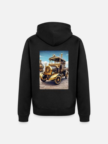 Steampunk Automobile 1.12 - Unisex Premium Bio Zip Hoodie - Schwarz