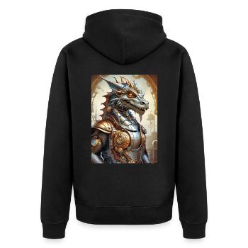 Dragon Steampunk 1.10 - Veste à capuche bio Premium Unisexe - noir - Dos - Nico (187cm)