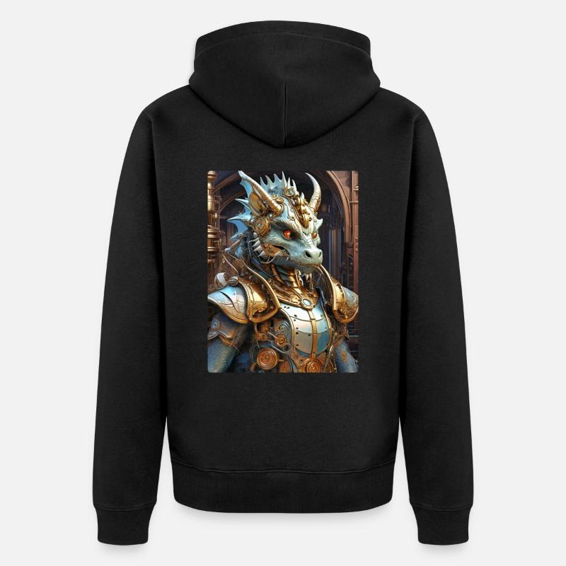 Dragon Steampunk 1.18 - Veste à capuche bio Premium Unisexe - noir