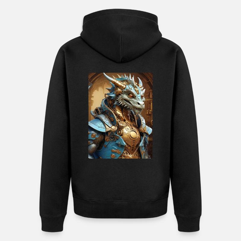 Dragon Steampunk 1.3 - Veste à capuche bio Premium Unisexe - noir