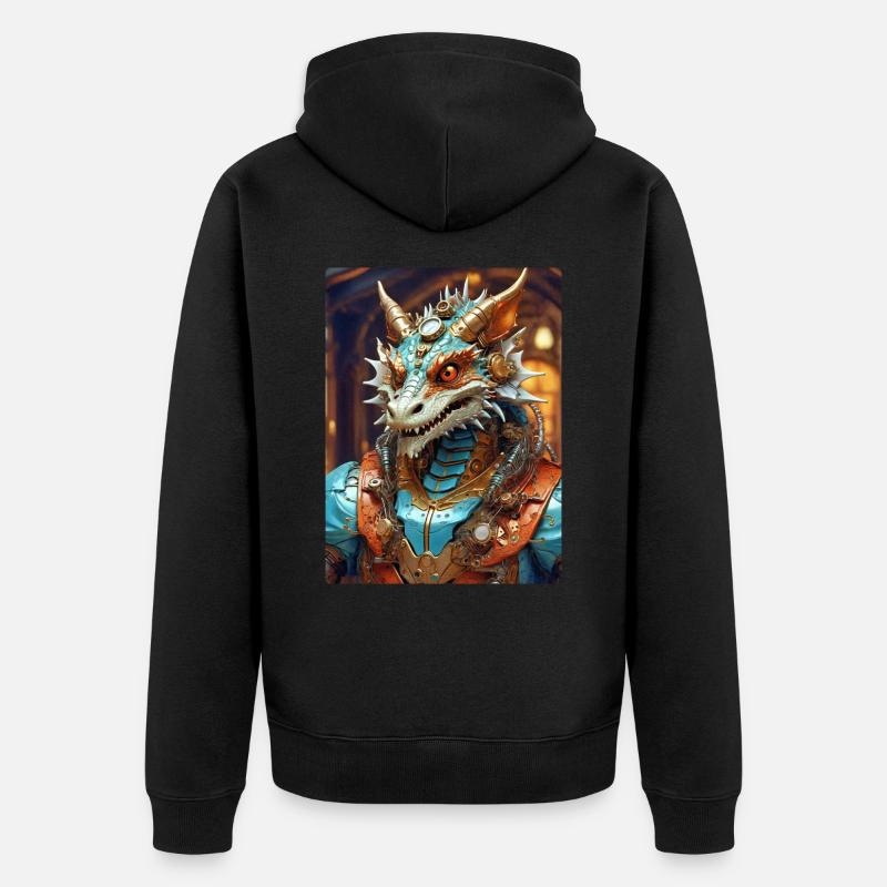Dragon Steampunk 1.1 - Veste à capuche bio Premium Unisexe - noir