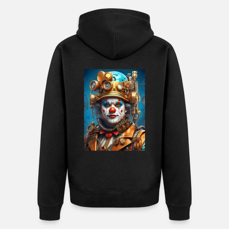 Clown steampunk 1.1 - Veste à capuche bio Premium Unisexe - noir