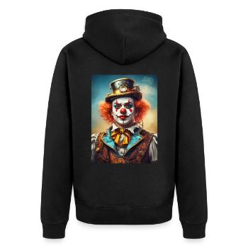 Clown Steampunk 1.8 - Veste à capuche bio Premium Unisexe - noir - Dos - Nico (187cm)