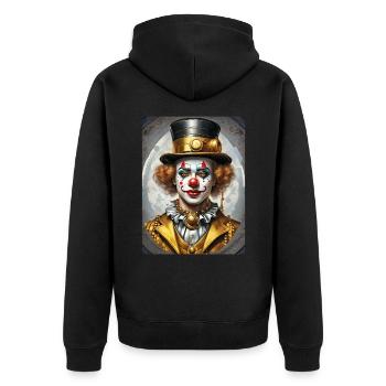 Clown Steampunk 1.16 - Veste à capuche bio Premium Unisexe - noir - Dos - Nico (187cm)