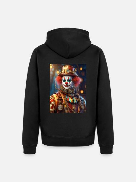 Clown Steampunk 1.9 - Veste à capuche bio Premium Unisexe - noir