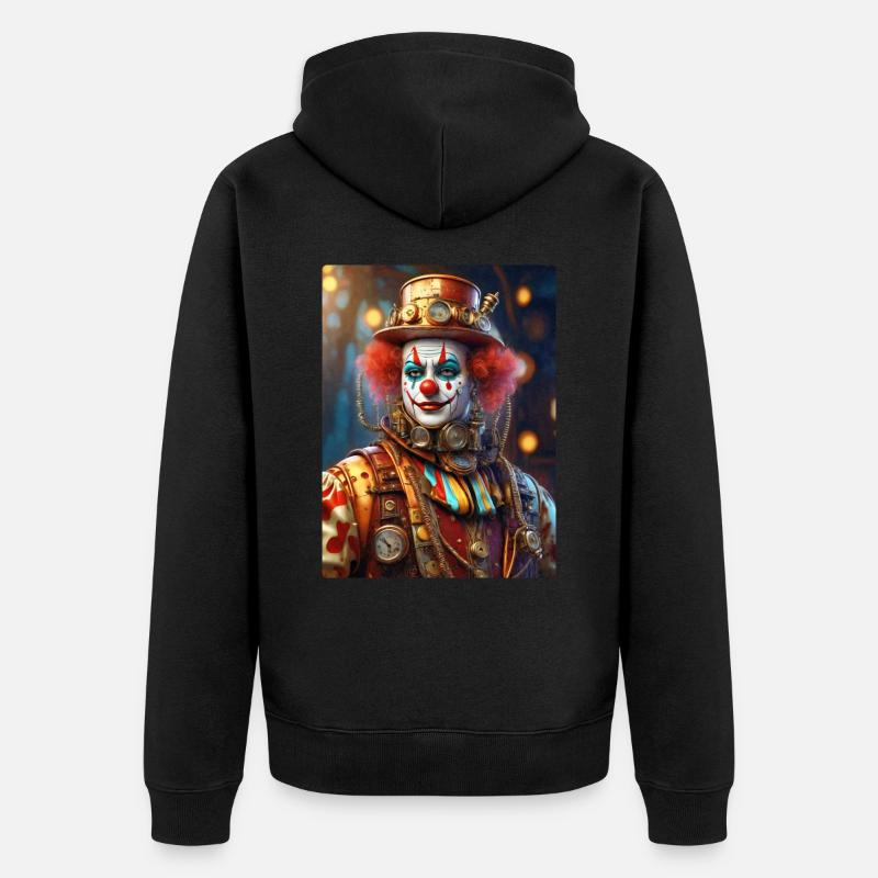 Clown Steampunk 1.9 - Veste à capuche bio Premium Unisexe - noir