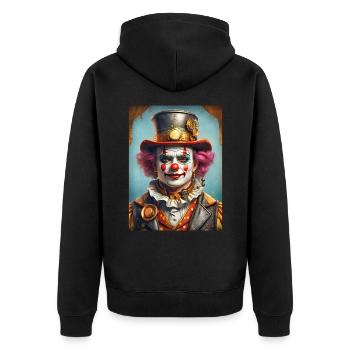 Clown Steampunk 1.13 - Veste à capuche bio Premium Unisexe - noir - Dos - Nico (187cm)