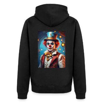 Clown Steampunk 1.17 - Veste à capuche bio Premium Unisexe - noir - Dos - Nico (187cm)