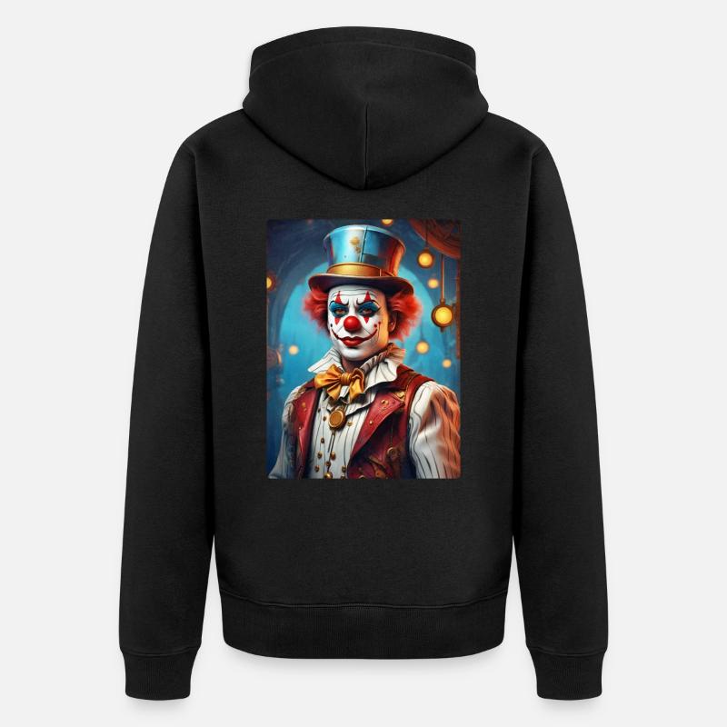 Clown Steampunk 1.17 - Veste à capuche bio Premium Unisexe - noir
