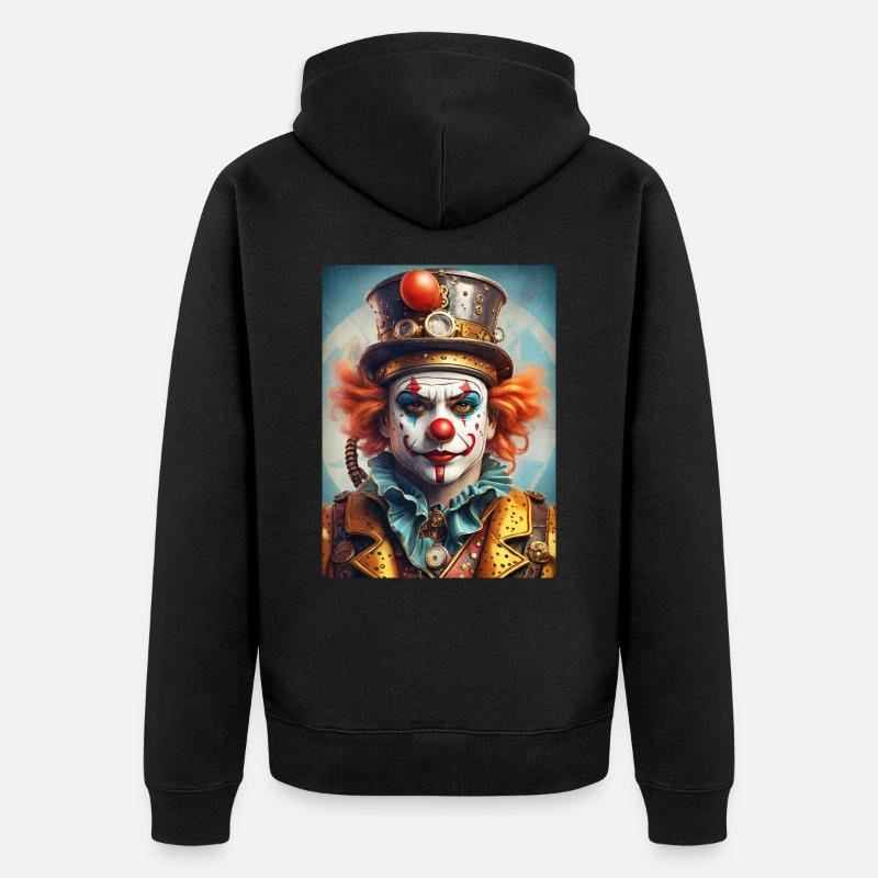 Clown Steampunk 1.25 - Veste à capuche bio Premium Unisexe - noir