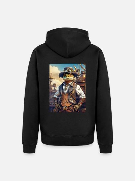 Steampunk Dino 1.10 - Unisex Premium Organic Zip Hoodie - black