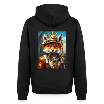 Steampunk Pompier Fox 1.2 - Veste à capuche bio Premium Unisexe - noir - Dos - Nico (187cm)