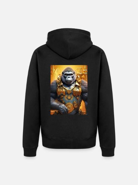 Steampunk Gorilla 1.16 - Unisex Premium Organic Zip Hoodie - black