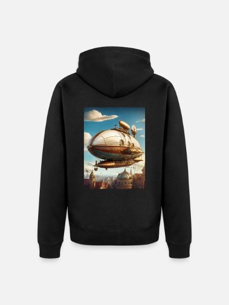 Dirigeable Steampunk 1.9 - Veste à capuche bio Premium Unisexe - noir