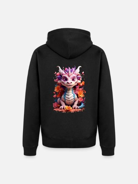 Dragon Dragon V1 24 12 - Unisex Premium Organic Zip Hoodie - black