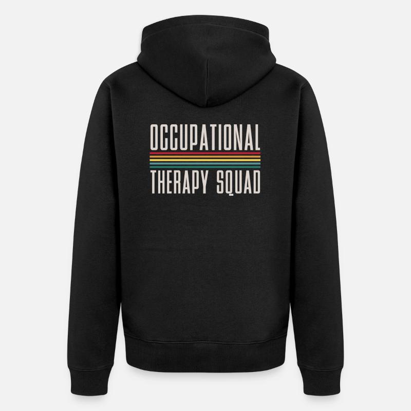 Ergotherapie Praxis Geschenk Ergotherapeut - Unisex Premium Bio Zip Hoodie - Schwarz