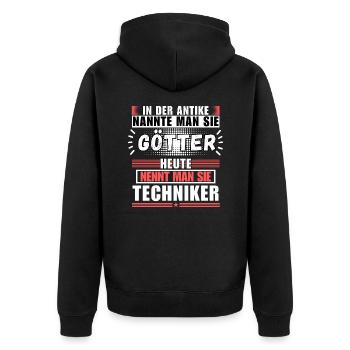 Les dieux dans l’Antiquité. Aujourd’hui Technicien - Veste à capuche bio Premium Unisexe - noir - Dos - Nico (187cm)