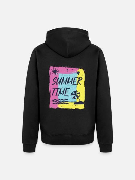 Summertime joy. - Unisex Premium Organic Zip Hoodie - black