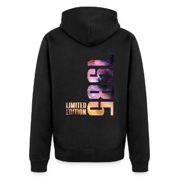 1985 Vintage Born Edition Limitée - Veste à capuche bio Premium Unisexe - noir - Dos - Nico (187cm)