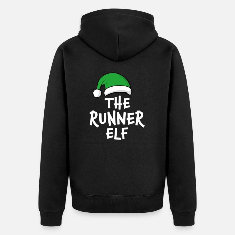 L’elfe coureur - Veste à capuche bio Premium Unisexe - noir