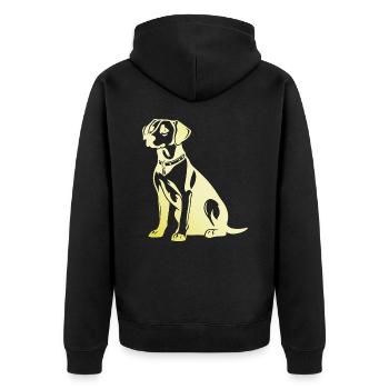Silhouette de chien beagle - Veste à capuche bio Premium Unisexe - noir - Dos - Nico (187cm)