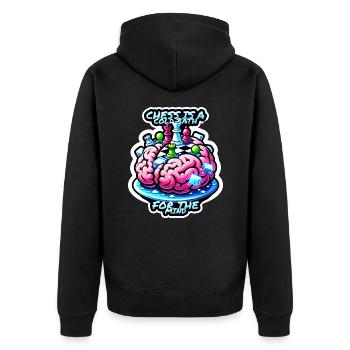 Chess is a cold bath for the mind - Unisex Premium Organic Zip Hoodie - black - Back - Nico (187cm)