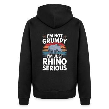 Rhinocéros Rhinocéros - Veste à capuche bio Premium Unisexe - noir - Dos - Nico (187cm)