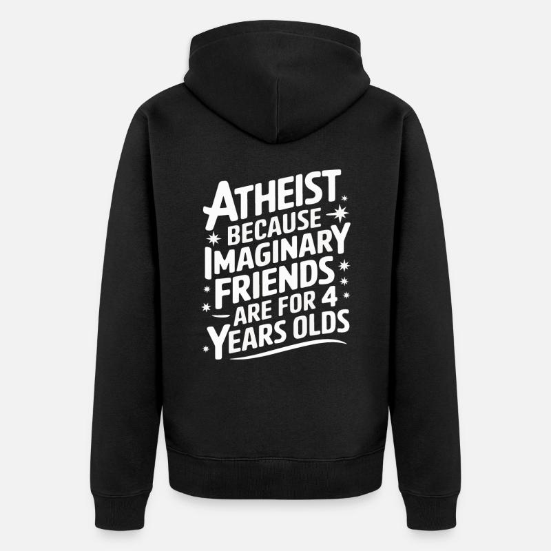 Athéisme, athée, anti-religion, agnostique - Veste à capuche bio Premium Unisexe - noir