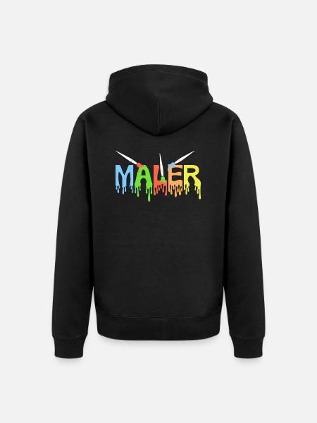 Maler, Zeichner, Handwerker, Künstler - Unisex Premium Bio Zip Hoodie - Schwarz