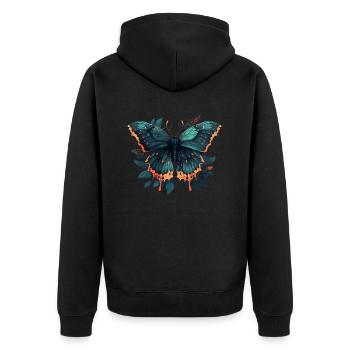 Papillon Nature - Veste à capuche bio Premium Unisexe - noir - Dos - Nico (187cm)