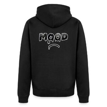 MOOD TRISTE SAD - Veste à capuche bio Premium Unisexe - noir - Dos - Nico (187cm)