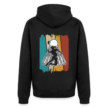 Badminton - Veste à capuche bio Premium Unisexe - noir - Dos - Nico (187cm)