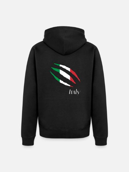 Italy - Unisex Premium Bio Zip Hoodie - Schwarz