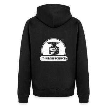 Chanteronnerie Enclume C’est une idée cadeau de science du fer - Veste à capuche bio Premium Unisexe - noir - Dos - Nico (187cm)