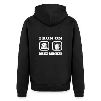Truck Driver Beer & Trucker Lover Gift Idea - Veste à capuche bio Premium Unisexe - noir - Dos - Nico (187cm)