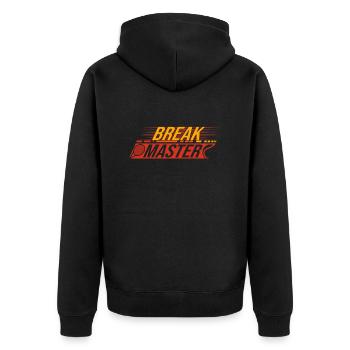 Tennis Art Break Master Racket Sport Gift Idea - Unisex Premium Organic Zip Hoodie - black - Back - Nico (187cm)