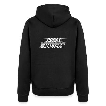 Tennis Art Cross Master Tennis Player Gifts - Unisex Premium Organic Zip Hoodie - black - Back - Nico (187cm)