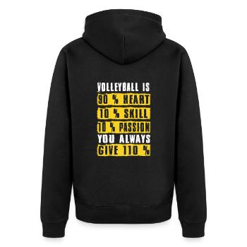 Le volleyball est un cadeau de design 110% en détresse - Veste à capuche bio Premium Unisexe - noir - Dos - Nico (187cm)