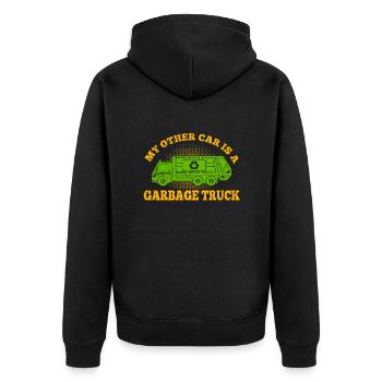 Ma voiture est un camion à ordures Dumpster Trash Truck - Veste à capuche bio Premium Unisexe - noir - Dos - Nico (187cm)
