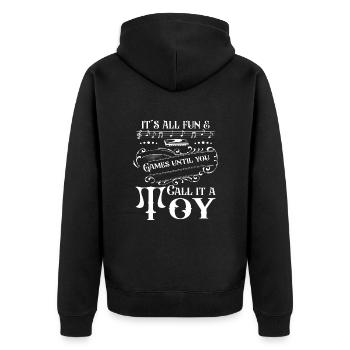 Harmonicist Fun Until You Call It Toy Gift Idea - Unisex Premium Bio Zip Hoodie - Schwarz - Hinten - Nico (187cm)